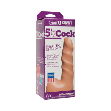 Vac-U-Lock - 5.5 Inch Cock - Raging Hard-Ons- White