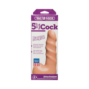 Vac-U-Lock - 5.5 Inch Cock - Raging Hard-Ons- White