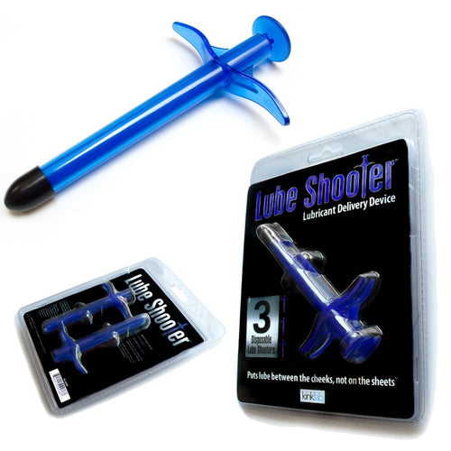 KinkLab Lube Shooter Blue 3pk