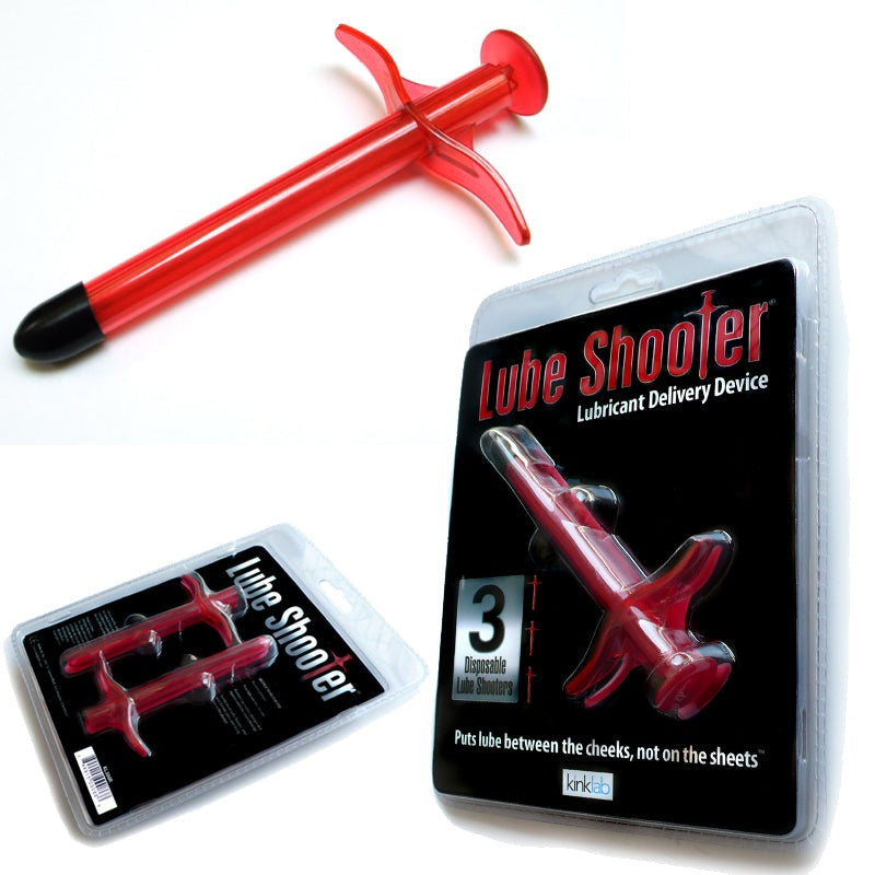 KinkLab Lube Shooter Red 3pk