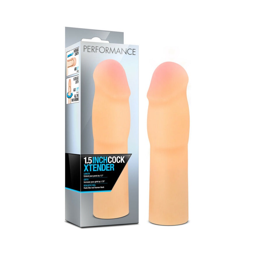 Blush Performance 1.5 in. Cock Xtender Penis Extender Sleeve- Beige