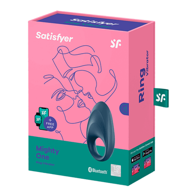 Satisfyer Mighty One Ring W/app - Blue