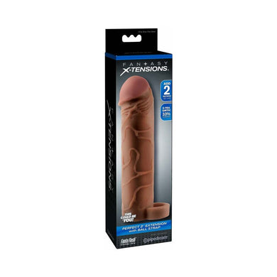 Fantasy X-tensions Perfect 2 in. Extension With Ball Strap- Brown