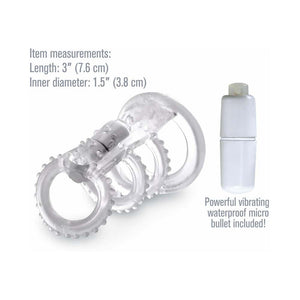 Fantasy X-tensions Vibrating Cock Cage- Clear