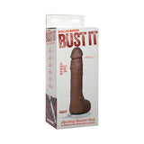 Bust It Squirting Realistic 8.5in Cock- Brown w/1oz Nut Butter