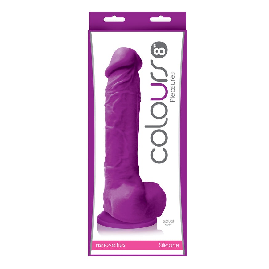 Colours Pleasures 8 in. Dildo- Purple