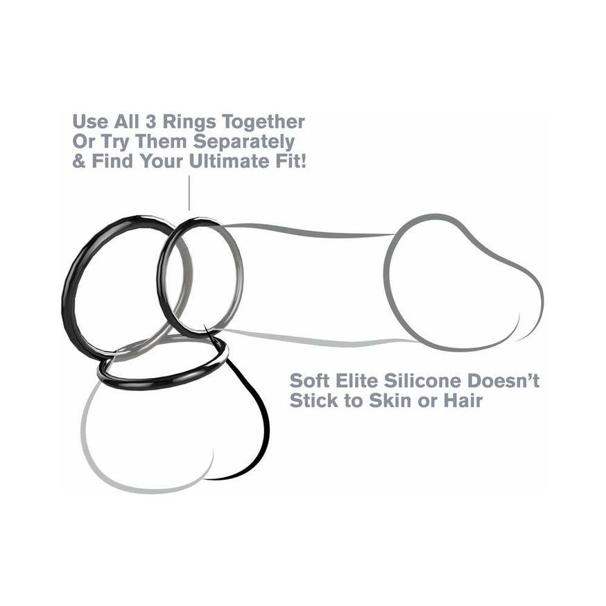 Fantasy C-Ringz Silicone 3-Ring Stamina Set