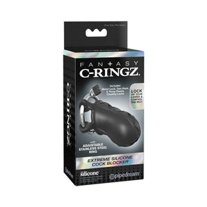 Fantasy C-Ringz Extreme Silicone Cock Blocker Locking Chastity Cage