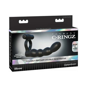 Fantasy C-Ringz Posable Partner Double Penetrator Vibrating Cockring