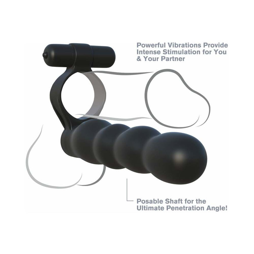 Fantasy C-Ringz Posable Partner Double Penetrator Vibrating Cockring