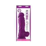 Colours Pleasures Thick 8 in. Dildo- Purple