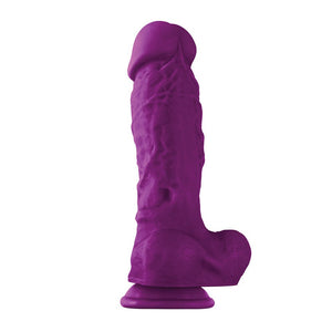 Colours Pleasures Thick 8 in. Dildo- Purple