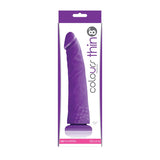 Colours Pleasures Thin 8 in. Dildo- Purple