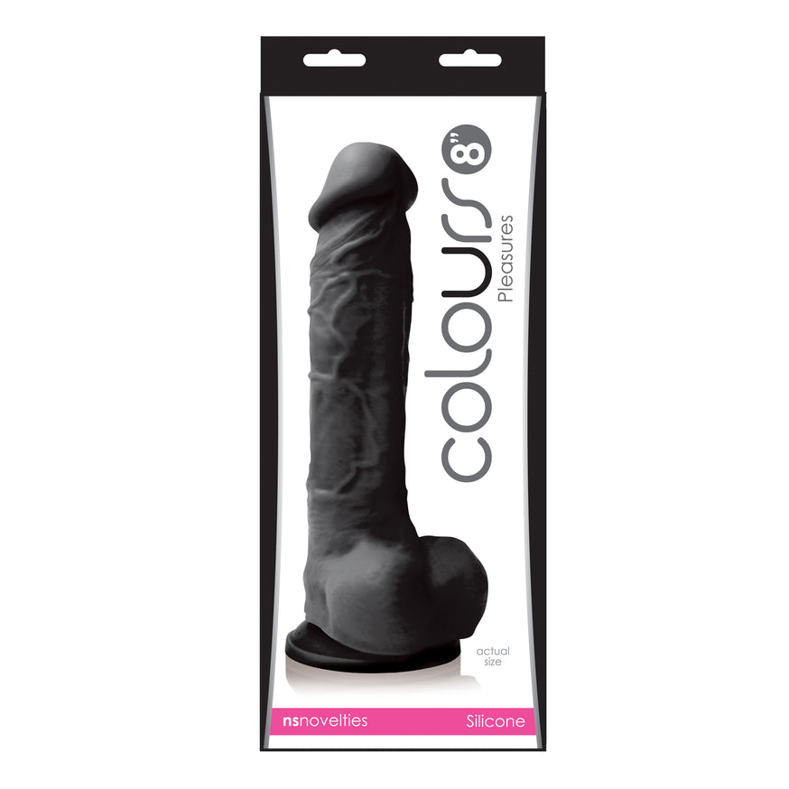 Colours Pleasures 8 in. Dildo- Black