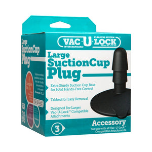 Vac-U-Lock - Large Black Suction Cup Plug