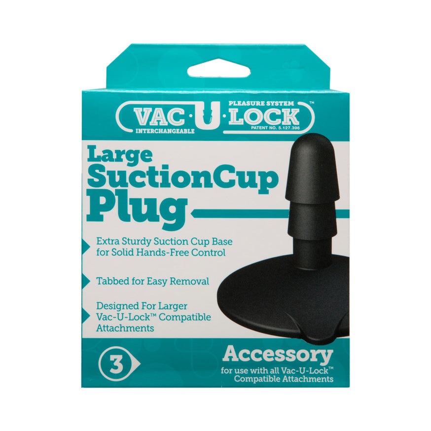 Vac-U-Lock - Large Black Suction Cup Plug