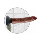 King Cock 7 in. Vibrating Dildo With Suction Cup- Brown