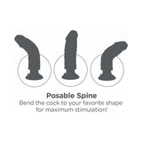 King Cock 7 in. Vibrating Dildo With Suction Cup- Brown