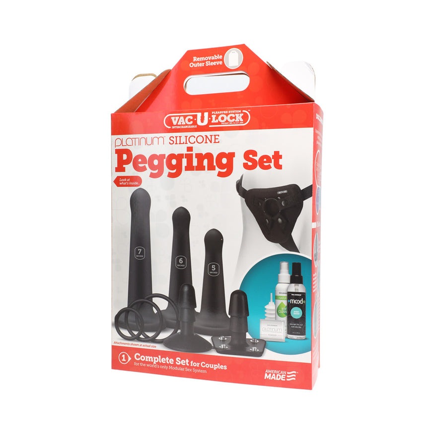 Vac-U-Lock Silicone Pegging Set- Black