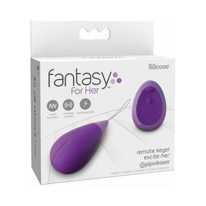 Fantasy For Her Remote Kegel Excite-Her Rechargeable Silicone Trainer- Purple