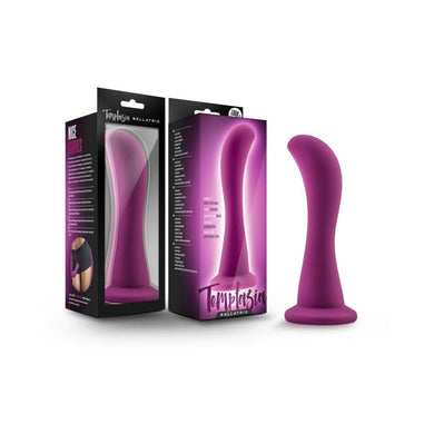 Temptasia Bellatrix 6.25 in. Curved Dildo with Suction Cup- Plum