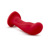 Temptasia Jezebel 6 in. Curved Silicone Dildo with Heart-Shaped Suction Cup- Crimson