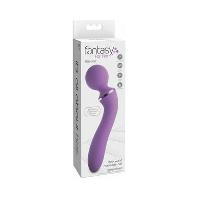 Fantasy For Her Duo Wand Massage-Her Dual-Ended Vibrator- Purple