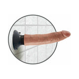 King Cock 7 in. Vibrating Dildo With Suction Cup- Tan