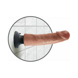 King Cock 9 in. Vibrating Dildo With Suction Cup- Tan