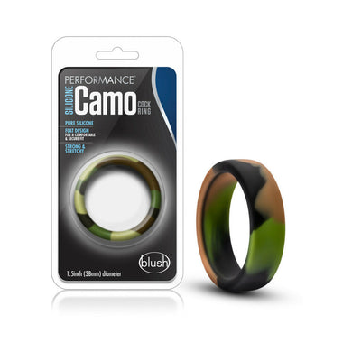 Blush Performance Silicone Camo Cock Ring Green Camouflage