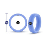 Blush Performance Silicone Glo Cock Ring- Blue Glow