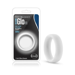 Blush Performance Silicone Glo Cock Ring- White Glow