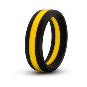 Blush Performance Silicone Go Pro Cock Ring- Black/Gold/Black