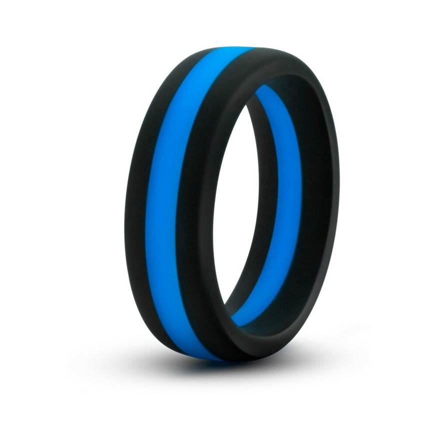 Blush Performance Silicone Go Pro Cock Ring- Black/Indigo/Black