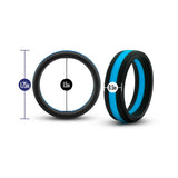 Blush Performance Silicone Go Pro Cock Ring- Black/Indigo/Black