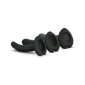 Temptasia Twist Kit 3-Piece Silicone Dildo Set- Black