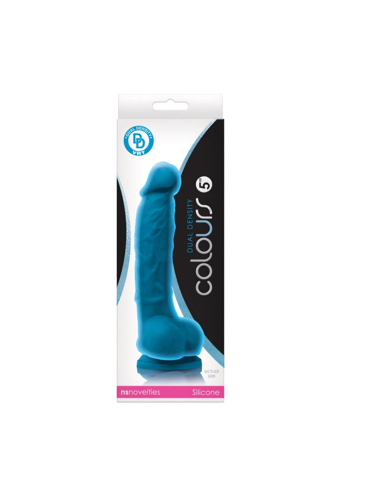 Colours Dual Density 5 in. Dildo- Blue