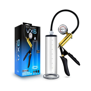 Blush Performance VX6 Vacuum Penis Pump with Brass Pistol & Pressure Gauge