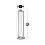 Blush Performance Penis Pump 12 in. x 2 in. Cylinder- Clear