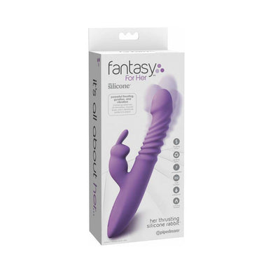 Fantasy For Her Rechargeable Thrusting Rabbit Vibrator- Purple
