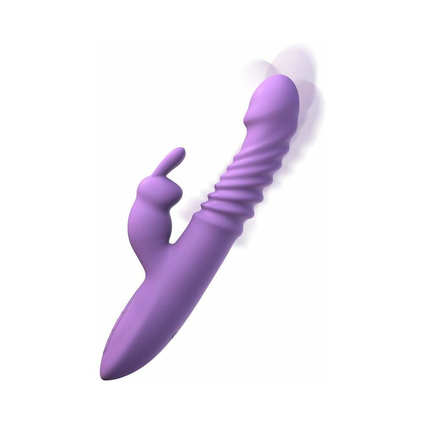 Fantasy For Her Rechargeable Thrusting Rabbit Vibrator- Purple