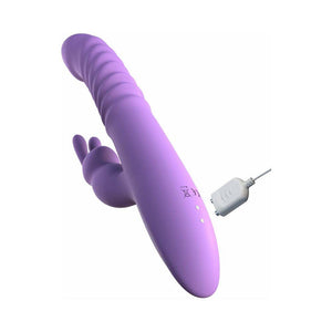 Fantasy For Her Rechargeable Thrusting Rabbit Vibrator- Purple