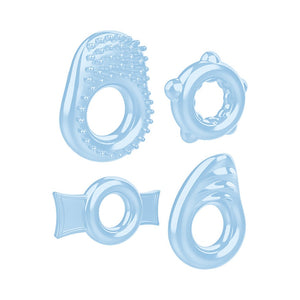 Zero Tolerance Ring A Ding Ding 4-Piece Cockring Set- Blue