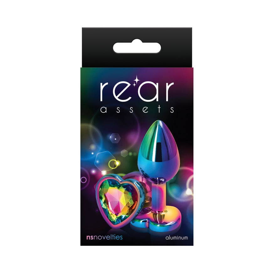 Rear Assets Metal Heart Plug- Multicolor/Rainbow