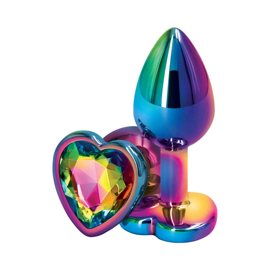 Rear Assets Metal Heart Plug- Multicolor/Rainbow