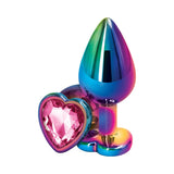 Rear Assets Metal Heart Plug- Multicolor/Pink