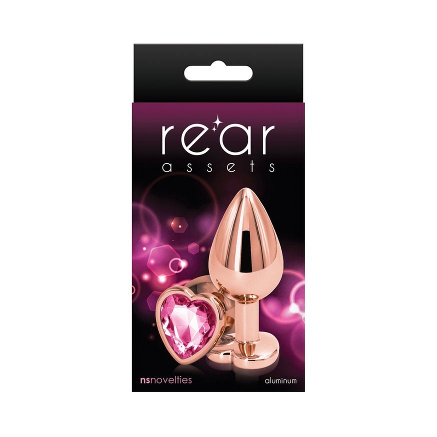 Rear Assets Rose Gold Heart Plug- Pink