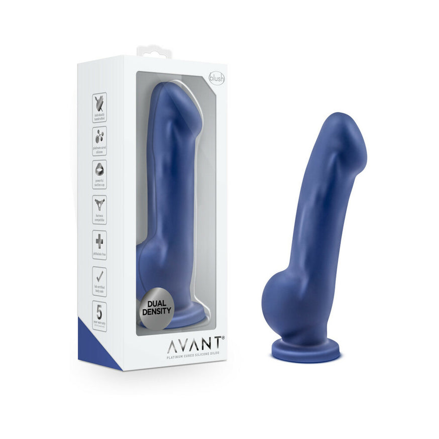 Blush Avant D8 Ergo 7.5 in. Dual Density Dildo- Indigo