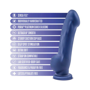 Blush Avant D8 Ergo 7.5 in. Dual Density Dildo- Indigo