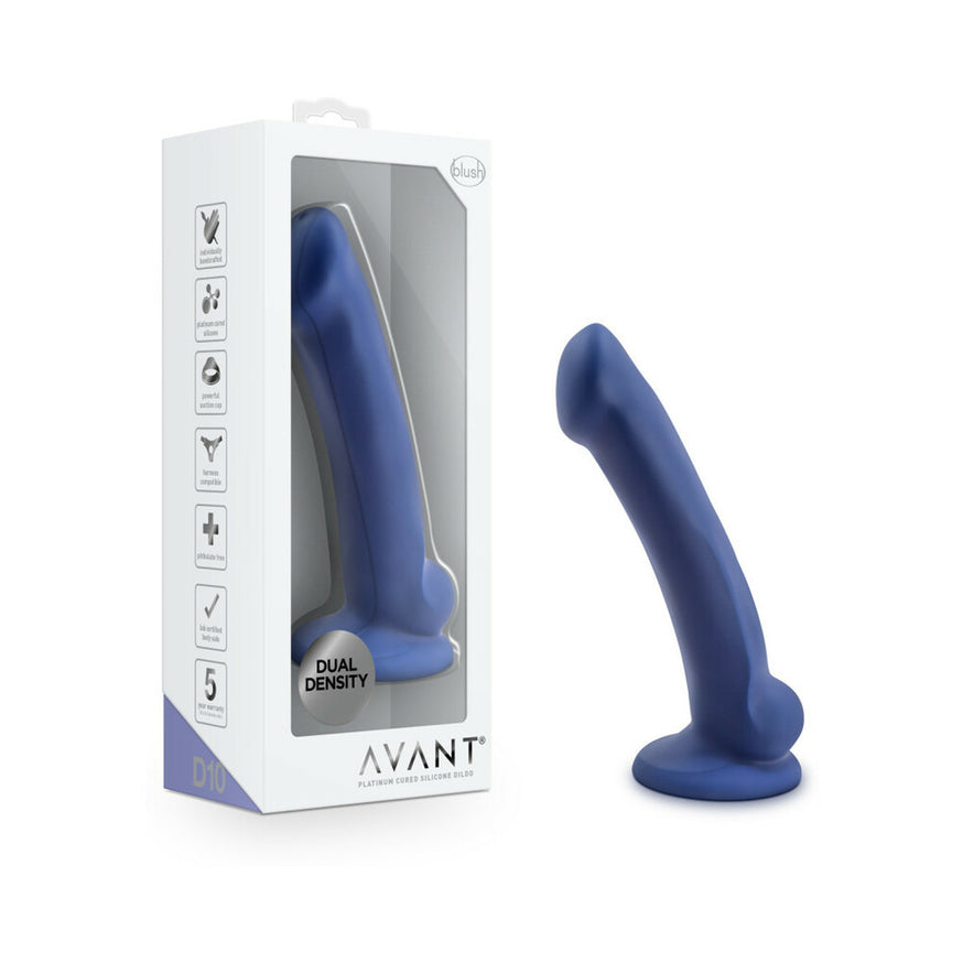 Blush Avant D10 Ergo Mini 7 in. Dual Density Dildo- Indigo